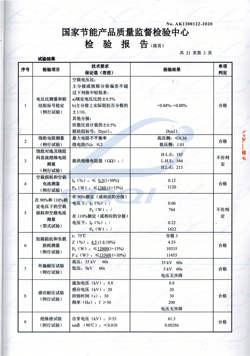 高低压试验报告-S11-1250禹城禹城禹城油浸式变压器-2.jpg